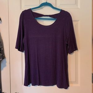 Market & Spruce striped top with twisted back detail